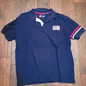 Chaps men's navy blue Polo style shirt size Large